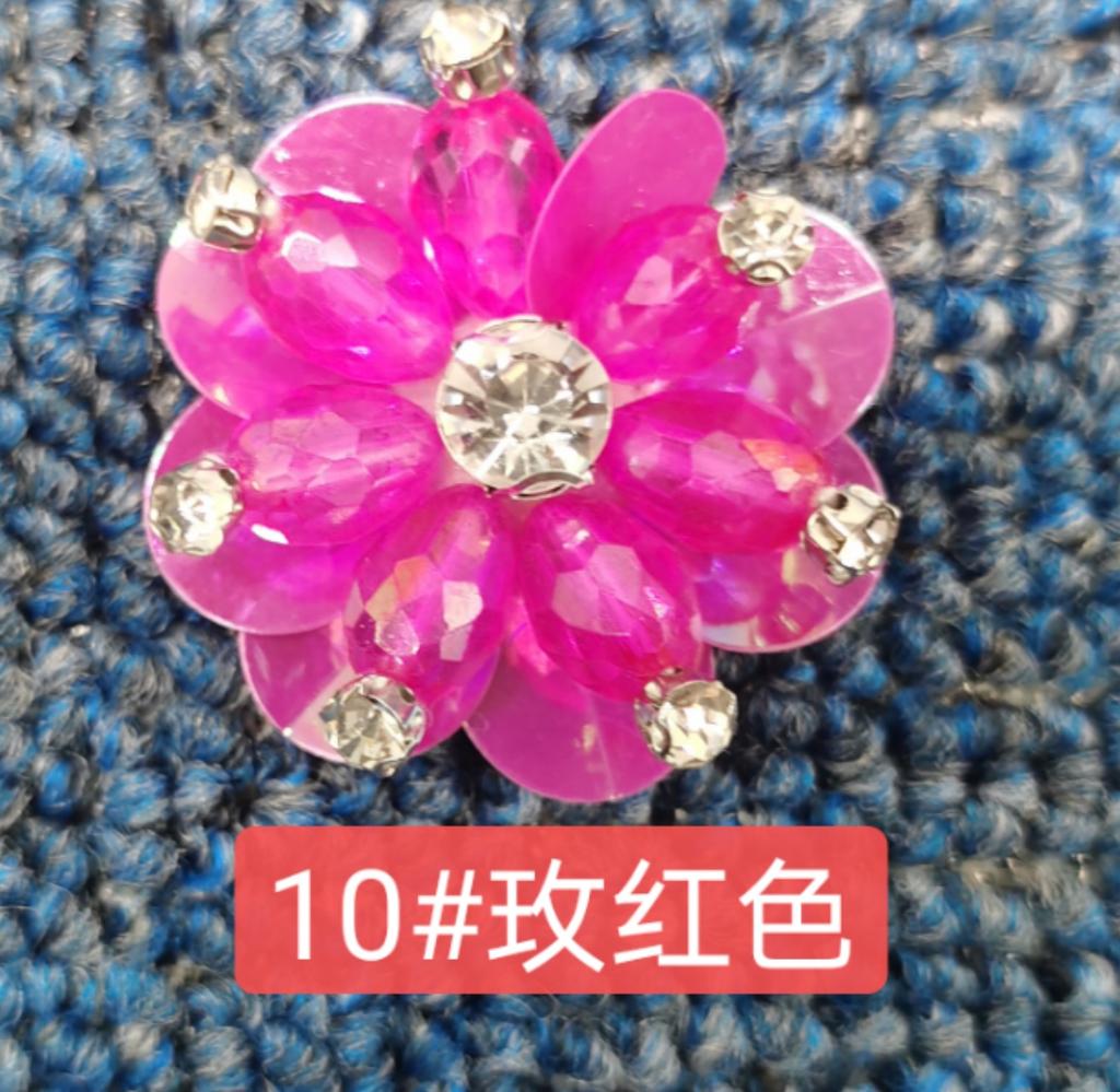 Цветные бусины Цветок Кристалл Ручная работа Бусины Одежда Ювелирные изделия Патч Декаль Аксессуары Сделай сам