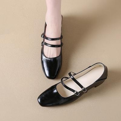 Модные новые туфли Мэри Джейн с квадратным носком, женские сандалии на низком каблуке, женские тапочки из мягкой кожи, летний тренд, платьишко, массивные туфли-лодочки, mujer