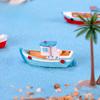 Micro-landscape Marine Beach Fish Tank Landscaping Small Boat Fishing Boat Yacht Wheel Model Miniature Small Ornaments