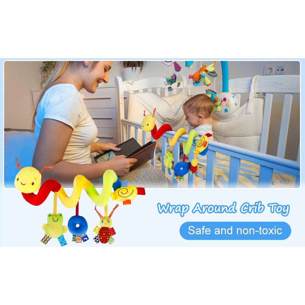 Детские спиральные плюшевые игрушки, игрушки для автокресла, детские подвесные игрушки для кроватки, люльки, коляски, лучший подарок для детей, новорожденных 0-12 месяцев