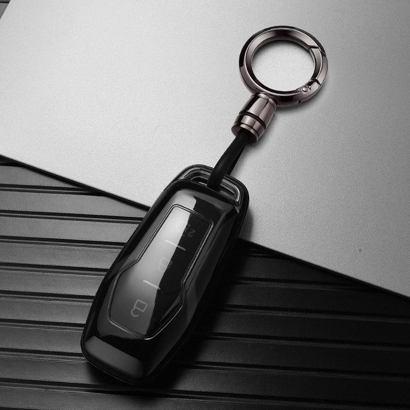 Прозрачный Черный ТПУ Подходит для Ford Mustang Edge Explorer Fusion Mondeo Kuka Умный Чехол-Крышка для Брелока Автомобильного Ключа 3 4 Кнопочный Держатель Авто Аксессуары