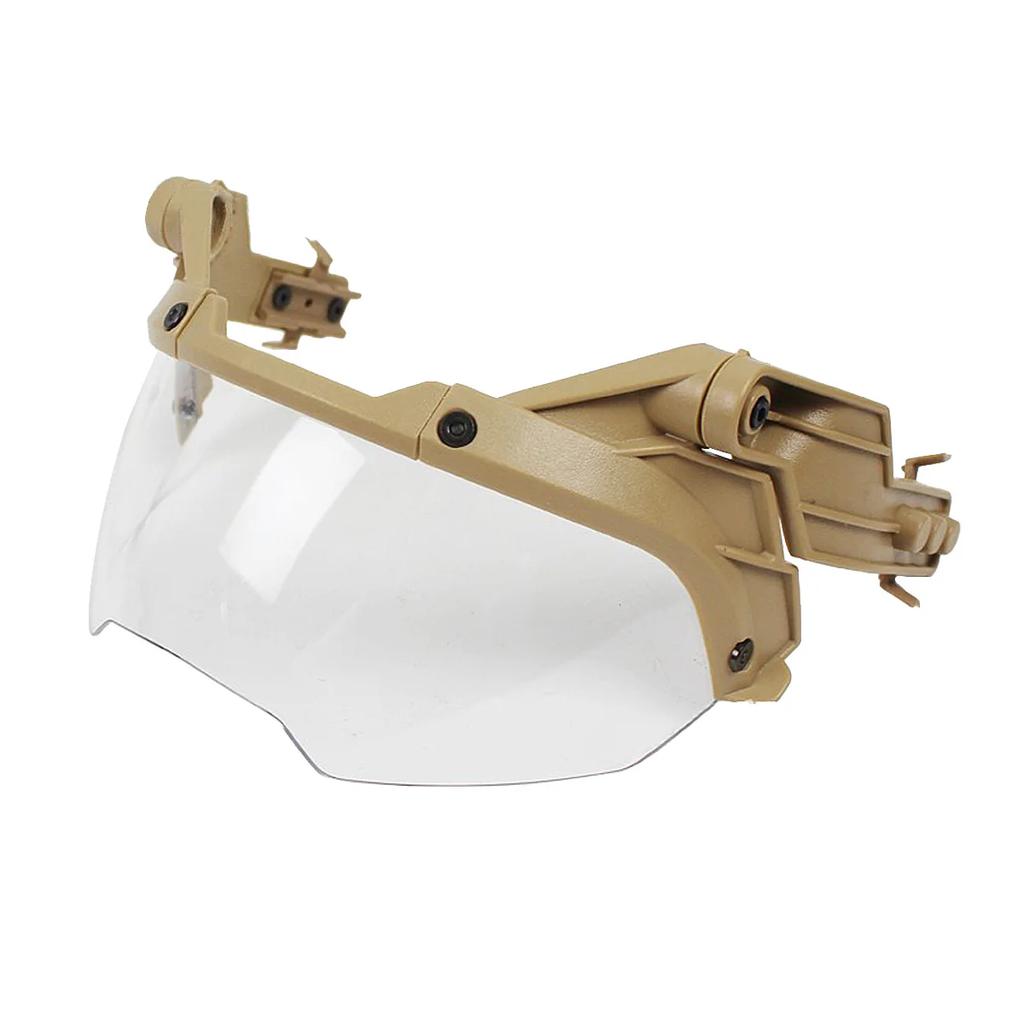 New Tactical FAST Helmet Half Face Mask With Flip Goggles Hunting Airsoft CS Game Paintball Mask Helmet Accessories Gear