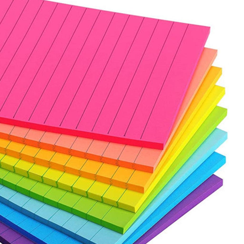 Липкие заметки 100 X 150 мм 45 блоков 6 цветов прочные самоклеящиеся блокноты для заметок