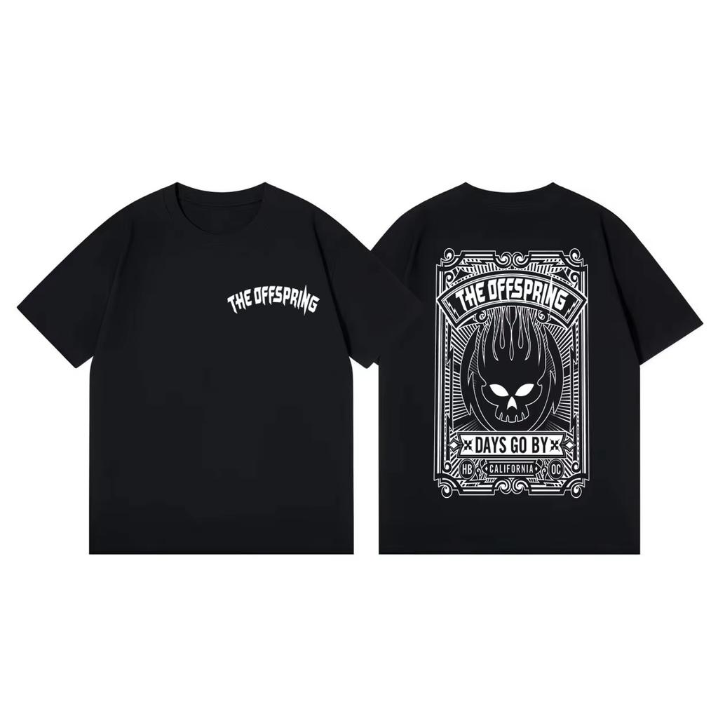 Punk Rock Band Spring Double Sided Print Mne TShirt Fashion Vintage Short Sleeve T Shirts Unisex Unisex Casual Cotton TShirts