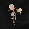Brooch High-End Niche Silk Scarf Buckle Alloy Diamond Coat Pearl Corsage Pin Accessories