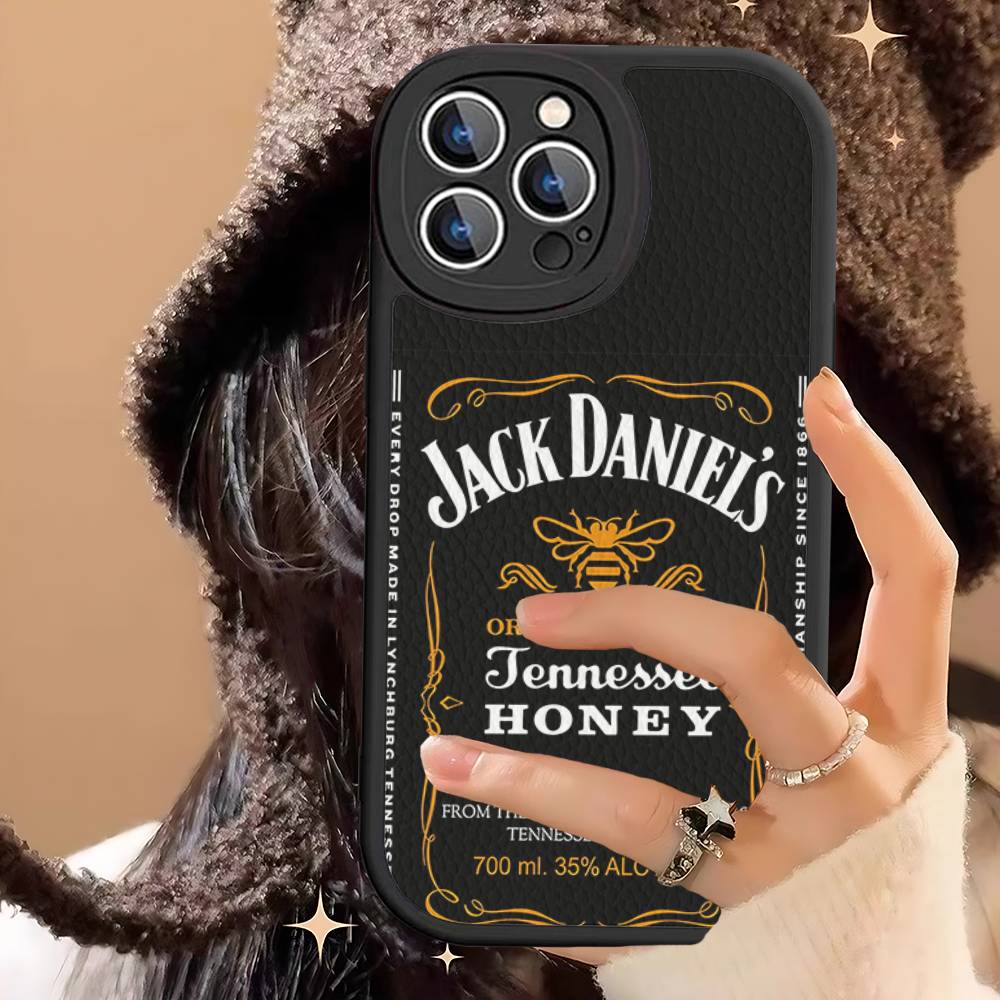 Classic Whiskey Logo J-Jack D-DanielS Phone Case For IPhone 11 12 13 14 15 16 Pro Max Plus Leather Cover