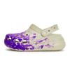 Crush Clog 811 Manufacturing Condensation Scene Special Shoe Box Ink Splash Hole Shoes Unisex Bone White Purple