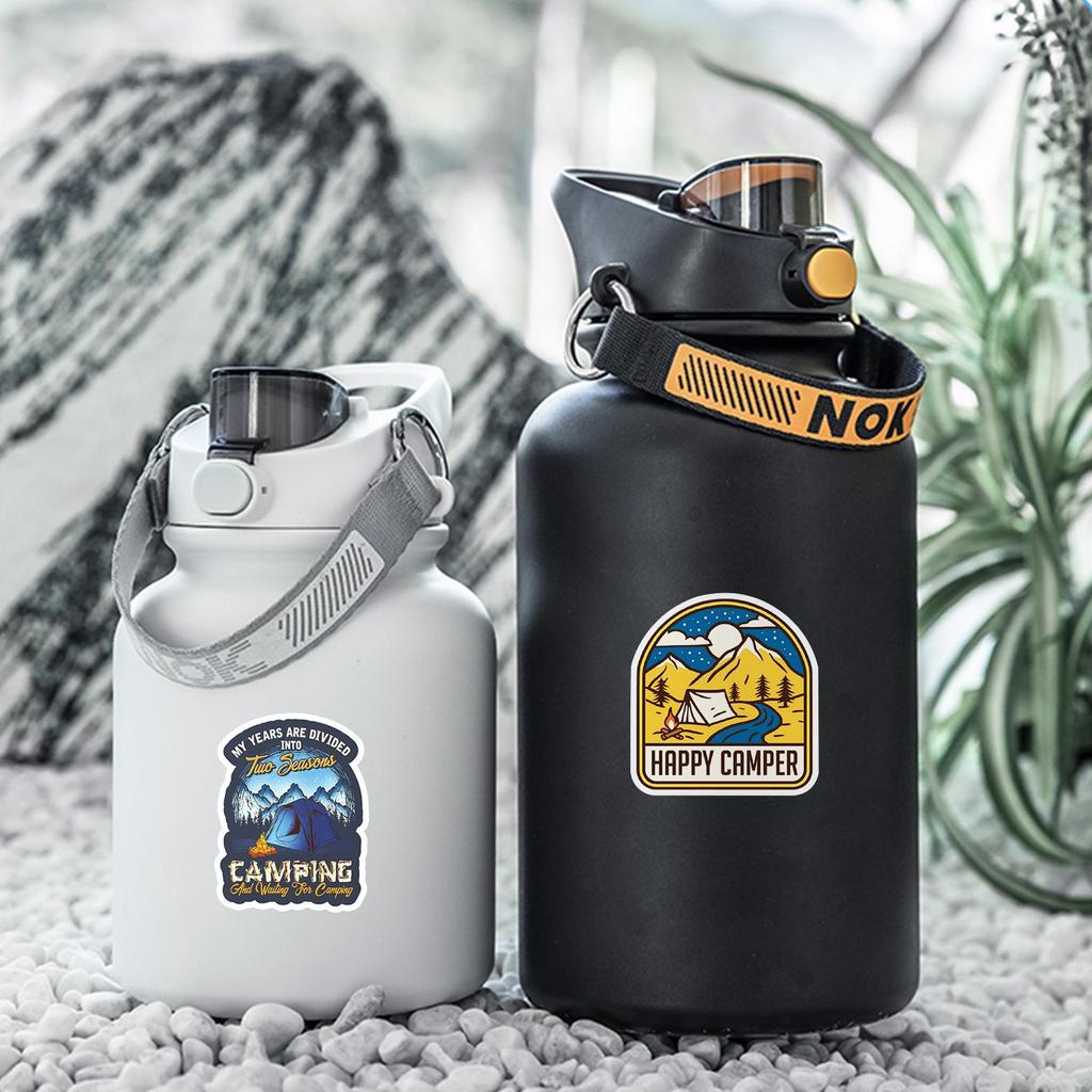 50 шт. водонепроницаемых наклеек-граффити для кемпинга на открытом воздухе, автомобилей, телефонов, скейтбордов и стаканов для воды