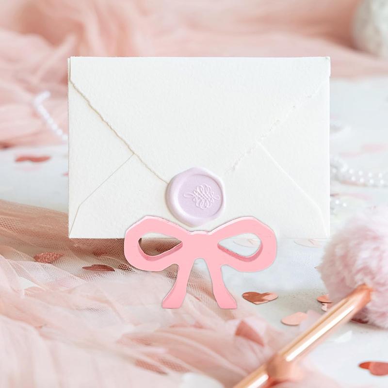 WTEMPO Wedding Valentine's Day Sweet Bow Shaped Design Place Card Holders Bowknot Table Seat Number Holders Cute Name Card Display Stands