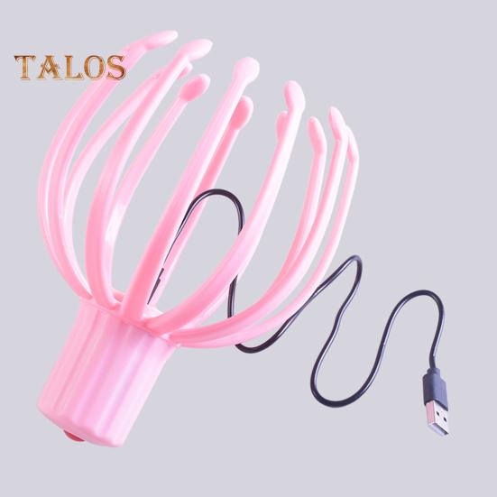 Электрический массажер для головы Octopus, массаж головы, 3 режима вибрации, портативный перезаряжаемый дизайн, массажер для кожи головы, инструмент для массажа