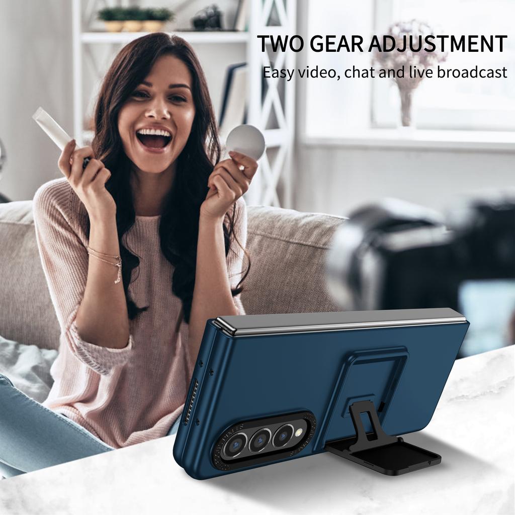 Противоударный складной чехол Zfold4 с подставкой для Samsung Galaxy Z Fold 4 Fold4 Fold3 Fold 3 Zfold3, аксессуары для мобильных телефонов, чехол