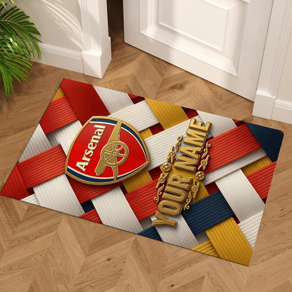 Arsenal F.c. Personalized Text Floor Rug Office Rug Perfect for Hallway Outdoor Dining Room Game Room Anti-slip Rug Anime Office Decor