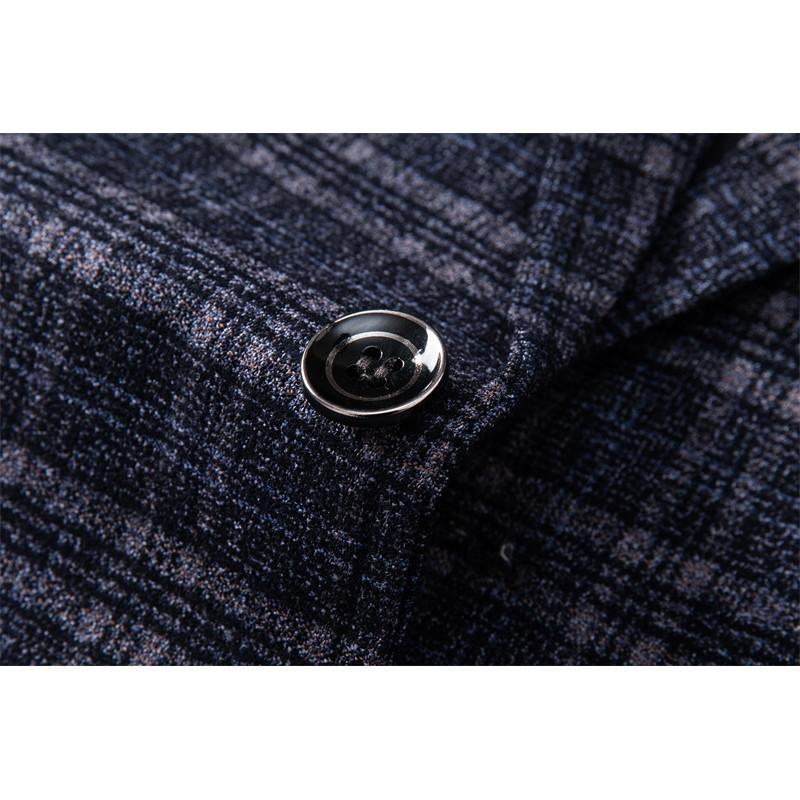 Men's Suit Business Casual Plaid Suit Single-breasted Two-button Plaid Non-ironing Suit Men's Jacket