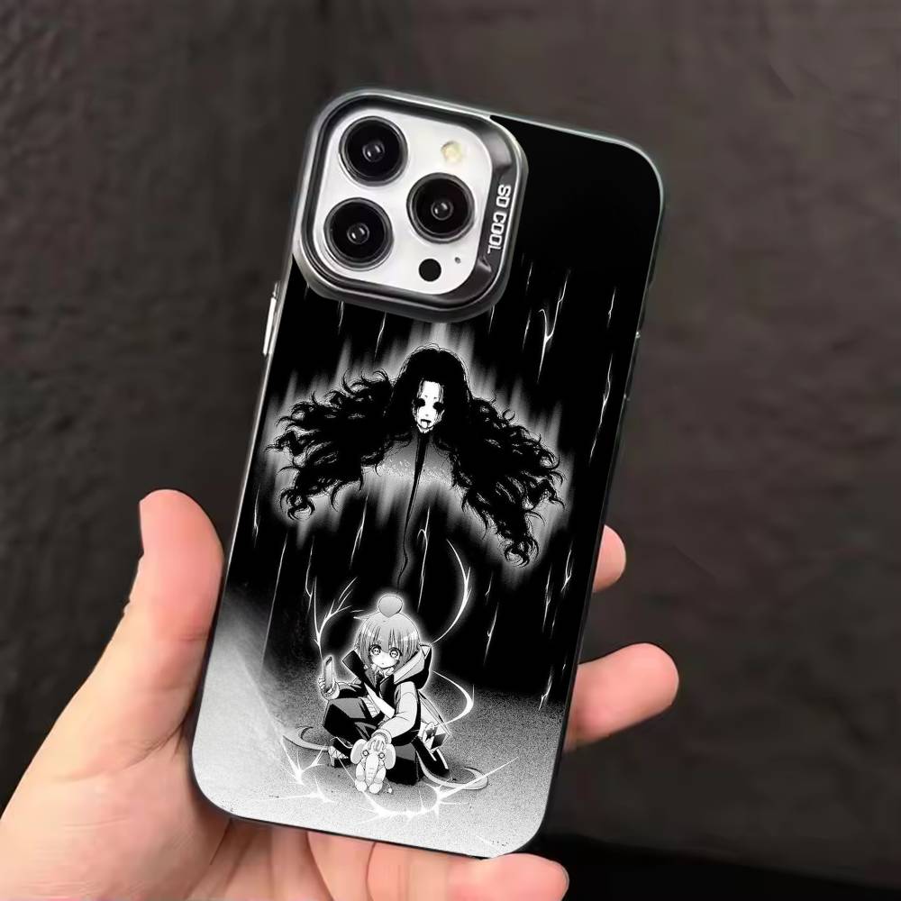 DARK GATHERING Аниме Чехол для телефона Для iPhone 17 16 15 14 13 12 11 Pro Max Plus Серебристый конфетный Матовый чехол