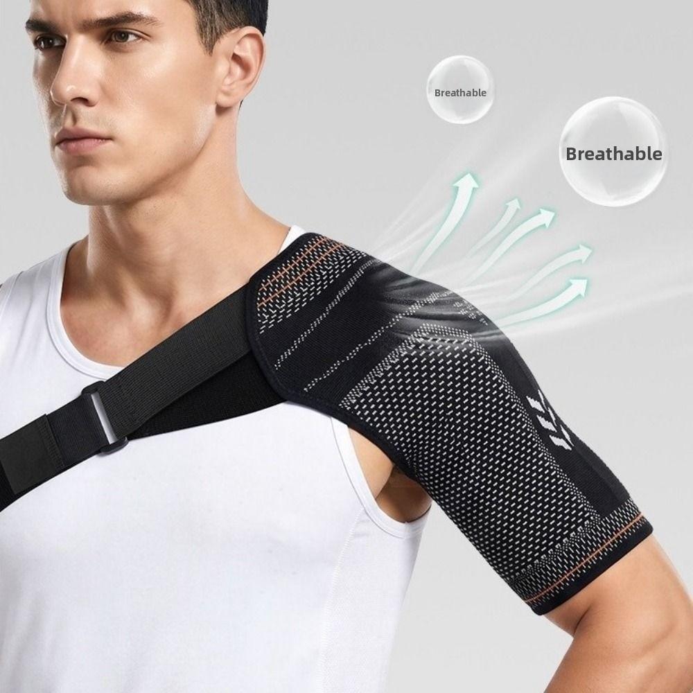 Sweat-Absorbent Compression Sleeve Adjustable Sports Shoulder Protective Men