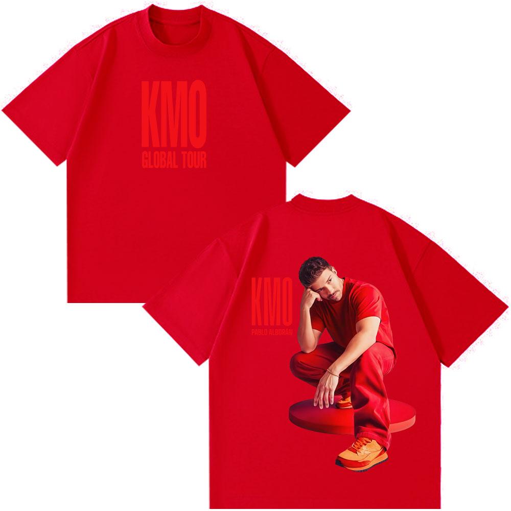 Singer Pablo Alborán Kmo Global Tour 2026 Print Tees Men Women Hiphop Tshirts Shortsleeved Loose Casual TShirts Streetwear