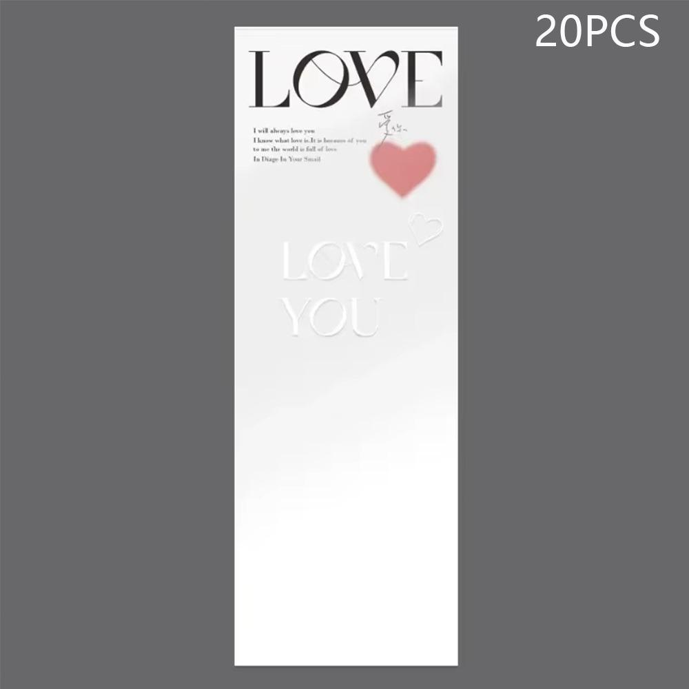 LOVE Rose Packaging Bags Transparent Flower Wrapping Paper Gifts Bouquet Plastic Bag