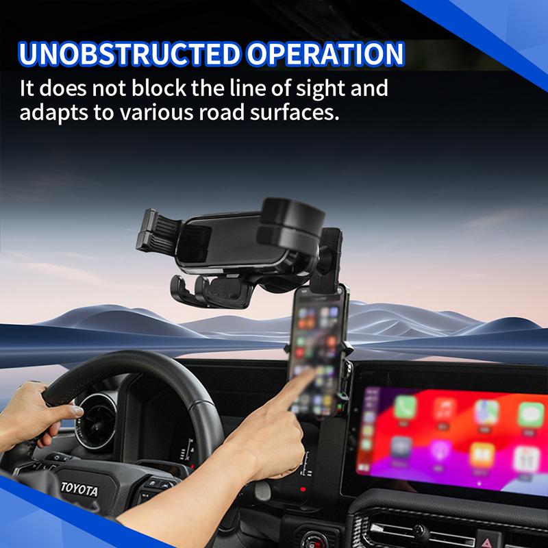 Для Toyota Prado LC250 LHD 2025 2025 Автомобильный держатель для телефона с креплением и ящиком для хранения, фиксированный держатель для мобильного телефона для экрана навигации