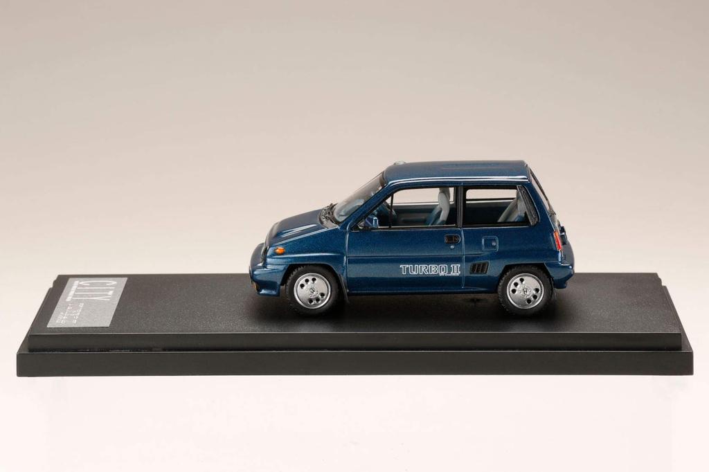 MARK43 Scale Honda City Turbo II with Genuine Optional Tonic Blue Finished PM43139ABL 1/43 Wheels, Metallic, Model,