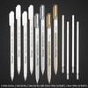 White Gold Silver Hightlight Gel Pen 8 PCS 0.8 Mm Nib Ballpoint Pens and 4 PCS Refills for Black Paper Drawing Painting Sketching