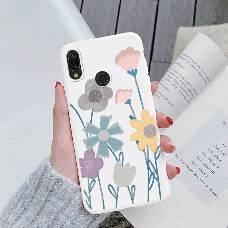 Redmi Note 7 Pro 7S Funda Rainbow Heart Vintage Flowers Leaves Чехол для телефона Мягкий силиконовый чехол-бампер для Xiaomi Redmi Note 7 Противоударная защитная сумка