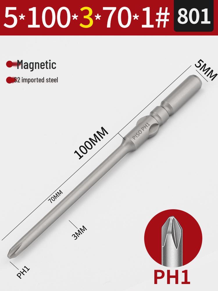 Импортные биты для магнитной электрической отвертки из стали S2 5 мм (801/800), Набор из 101 предмета