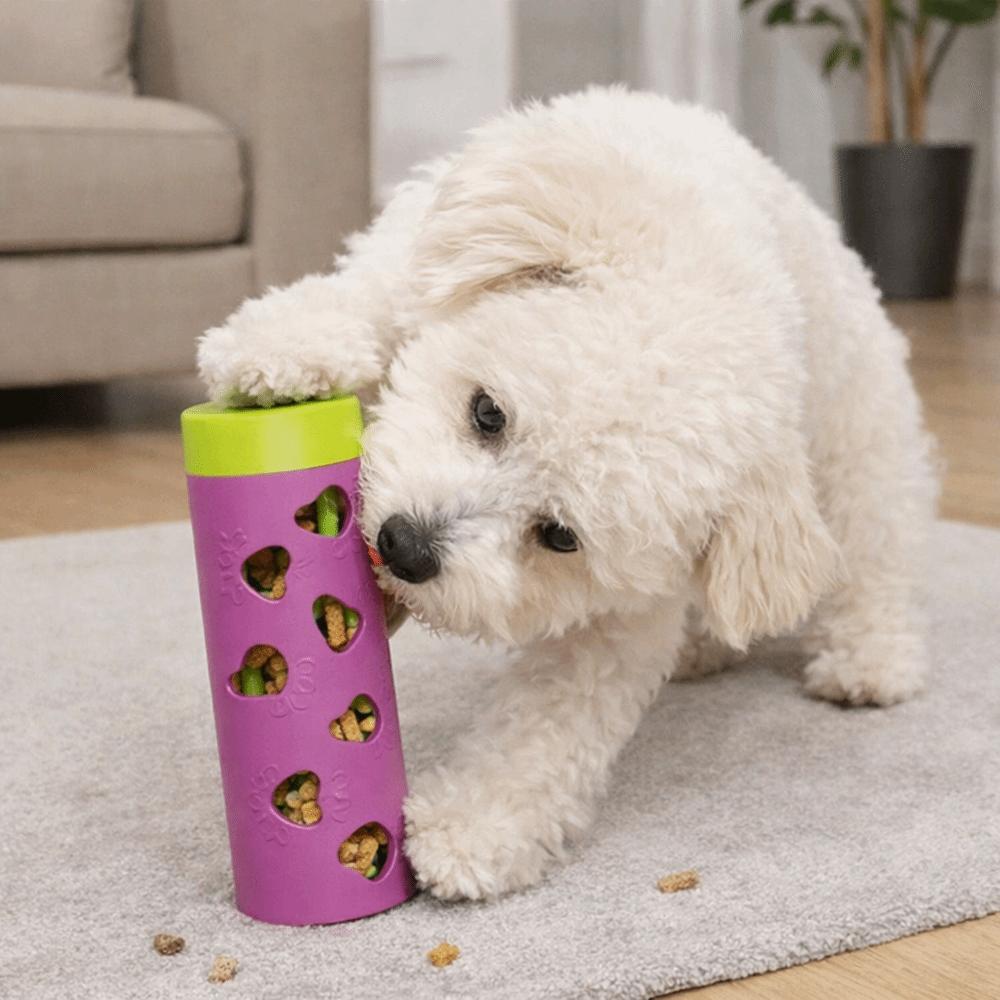 Dog Paw Pattern Pet Leaking Food Toy Teeth Grinding Pet Snack Roller  Pet Self-play