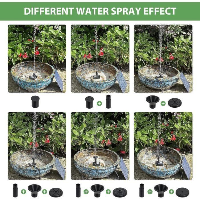 Солнечный фонтан 1,8 Вт, Съемный насос для пруда, 4 насадки, Конструкция «Сделай сам», Декоративный садовый фонтан