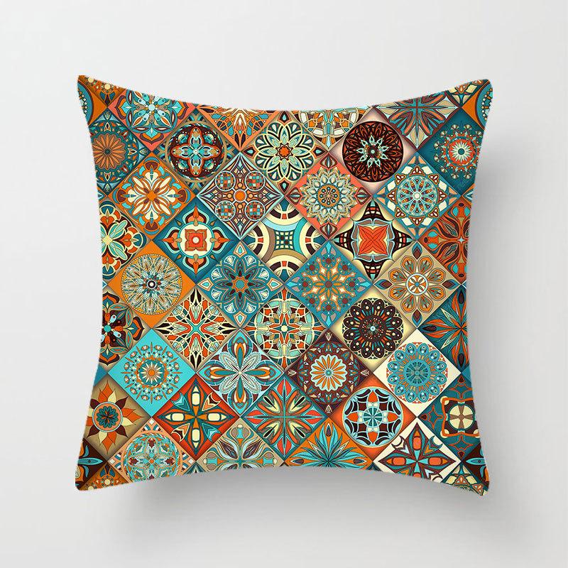 Стежка Красочный Принт Мандалы Наволочка Спальня Диван Подушка Персиковая Кожа Наволочка Домашняя