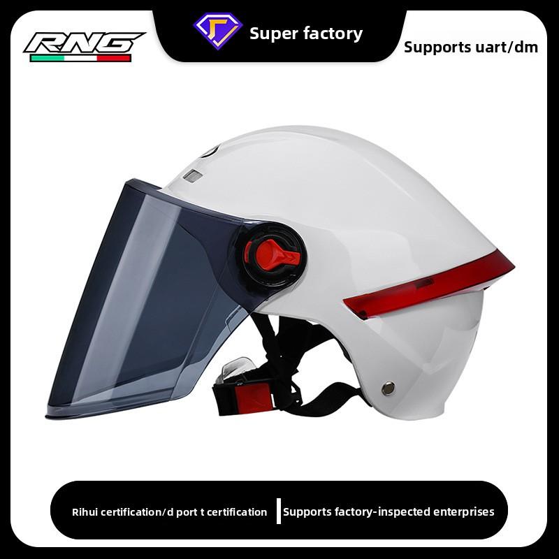 [Custom] Summer Half Helmet for Motorcycle/Electric Bike Unisex Safety with Sun-Protective Clear Visor 3C/DOT Certified