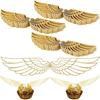 50pcs Gold Pearl Paper Wizard Party Chocolate Decoration Hollowed Wings Chocolate Party Supplies Decoration Party Favors