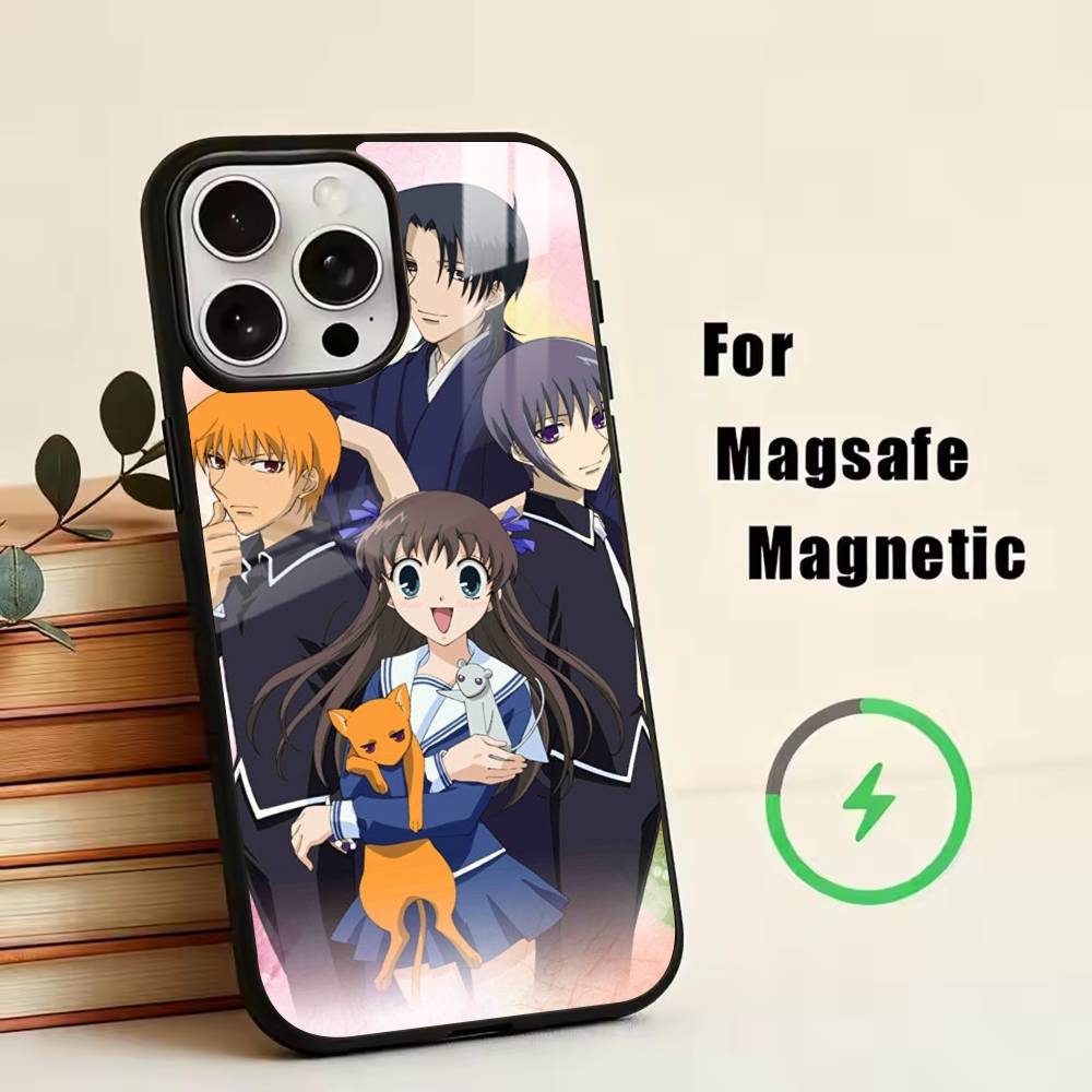 Anime healing F-Fruits B-Basket Phone Case For iPhone17,16,15,14,13,12,11 Plus,Pro Magnetic with Magsafe Wireless Charging