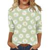 Floral Print Women T Shirt Fashion Flower Graphic Tees Blouses Casual Basic Tops Loose Pullover Ropa Para Mujer