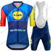 Комплект велоформы Lidl Чемпион мира Велосипедная одежда Мужской комплект с коротким рукавом Дорожный велосипедный комплект Костюм Велосипедные шорты на лямках