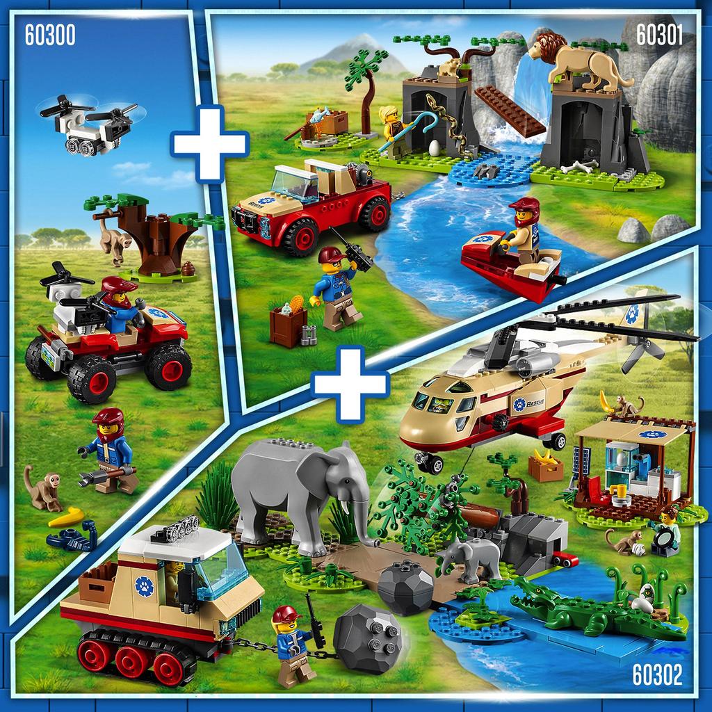 LEGO City Багги для спасения животных 60300, Игрушечные животные, Для мальчиков и девочек, Возраст от 5 лет