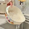 Cream Style Cute Multi-functional Drainage Basket Household Living Room Fruit Drainage Basket Kitchen Simple Rice Washing Basket