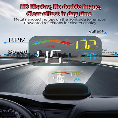 ZQKJ C800 HUD-проектор OBD2 GPS Двойная система Проекционный дисплей Скорость автомобиля RPM Расход топлива Сигнализация превышения скорости Аксессуар
