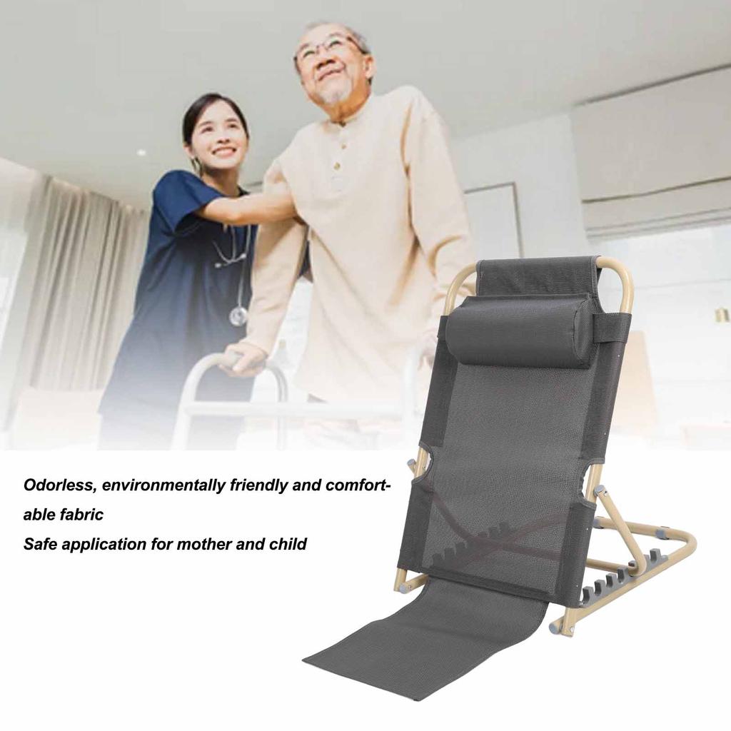 Подъемная спинка кровати, 6 регулируемых положений, складная спинка для сидения, поддержка спины для инвалидной кровати, размер L, большой, серый