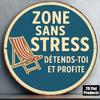 Stress Be Gone Vintage Aluminum Sign Relax  Enjoy Life Infuse Leisurely Vibe Into Garden Patio Bar Healing Gift