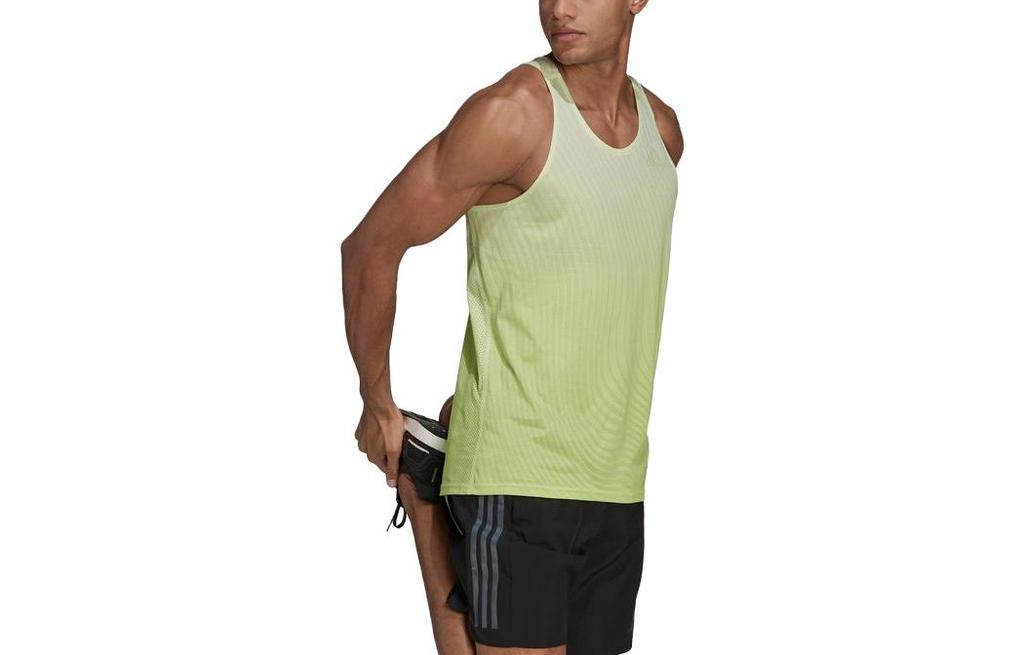 adidas Мужской топ для бега Кислотно-зеленый HE4647