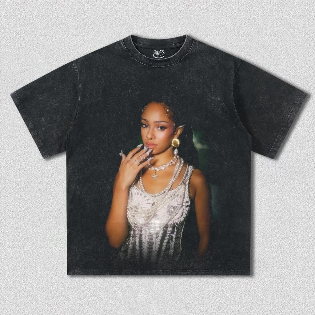 Unisex Women New Streetwear Harajuku Wind Tee KATSEYE Vintage Fashion Washed Graphic Print T-shirts Unisex Women Cotton Oversized Tops