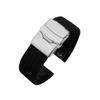 2Pcs Breathable Silicone Watch Belt 22Mm Waterproof Replacement Strap Foldable Design Eco Friendly Material Stainless Steel