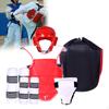 5 Pieces Taekwondo Protective Gear Boxing Body Protector Groin Adjustable Padded Karate