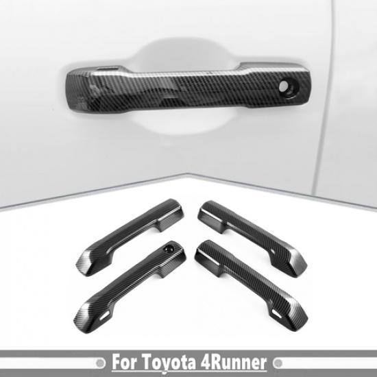 For Toyota 4Runner 2025+ ABS Carbon Exterior Door Handles Decor Shell Cover Trim