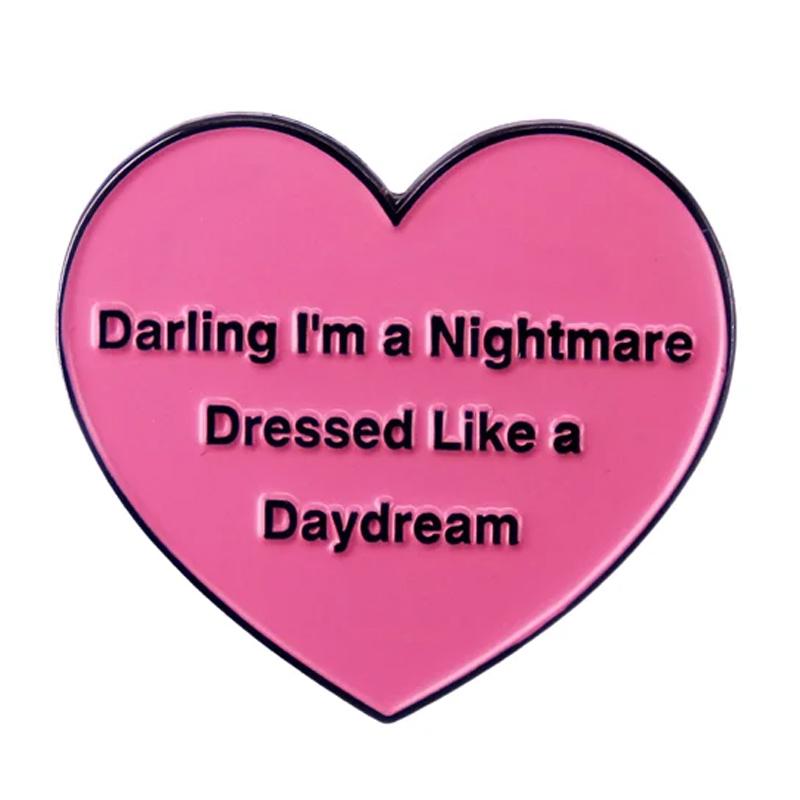 Flower Funny Quotatio Enamel Pin Movie Brooches Bag Lapel Pin Cartoon Holiday Backpack Decoration Jewelry Gift for  Friends