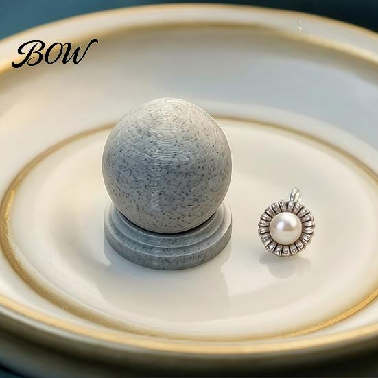Mini Screw Storage Case 3D Printed Stone Ball Box, Threaded Sphere Container for Unique Desktop Solution Desk, Round Organizer Jewelry, Home