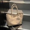 Women's Bag New Shoulder Bag Women's Bag Simple and Fashionable Large Capacity Trend Portable Solid Color Canvas