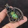Copper Ruby Zoisite Pendant Copper Wire Wrapped Gemstone Pendant Handmade Designer Pendant Copper Wire Jewelry Amazing Pendant Gift For Wife