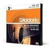 Acoustic Guitar Strings Bronze Extra Light 3set Pack D'Addario 80/20 .010-.047 EJ10-3D []