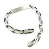 [L1733] - Aged Silver 'Identity' Bracelet 20 Cm 7 Mm